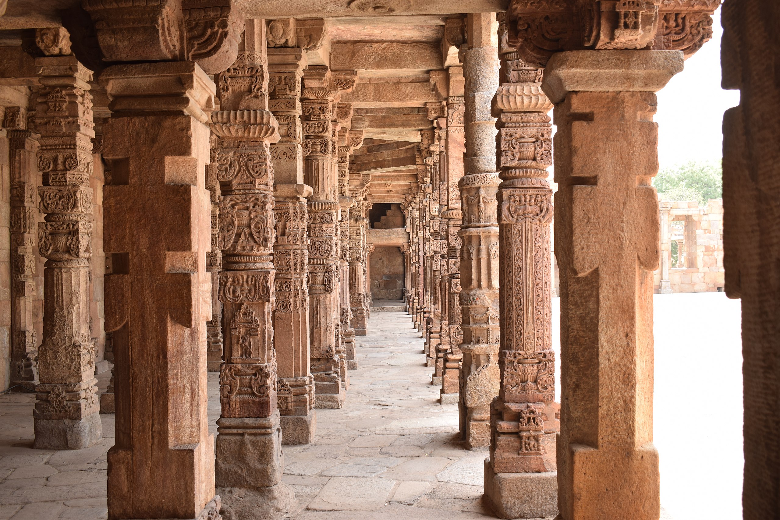 The Courtyard of Quwwat Ul Islam Mosque, Qutub Minar, Delhi